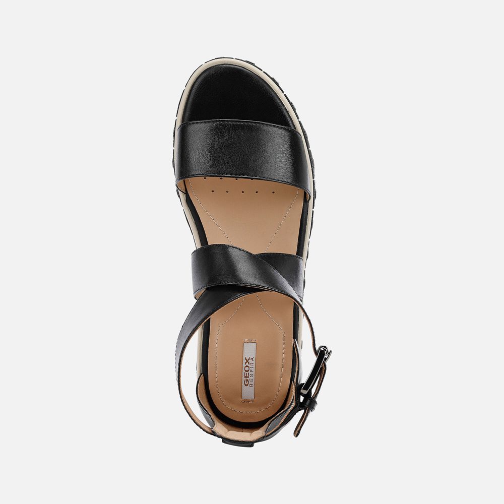 Sandalias Geox Senhora Pretas - Leelù - QFMJL8509